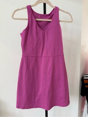 GAP-fit Sleeveless A-Line Dress in Bright Magenta